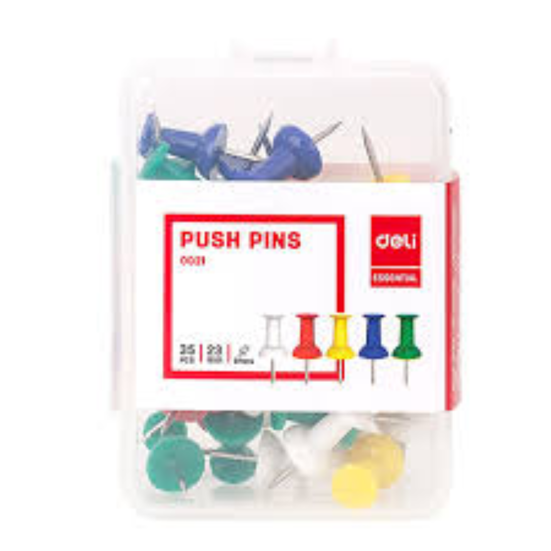 DELI COLOR PUSH PIN 0021